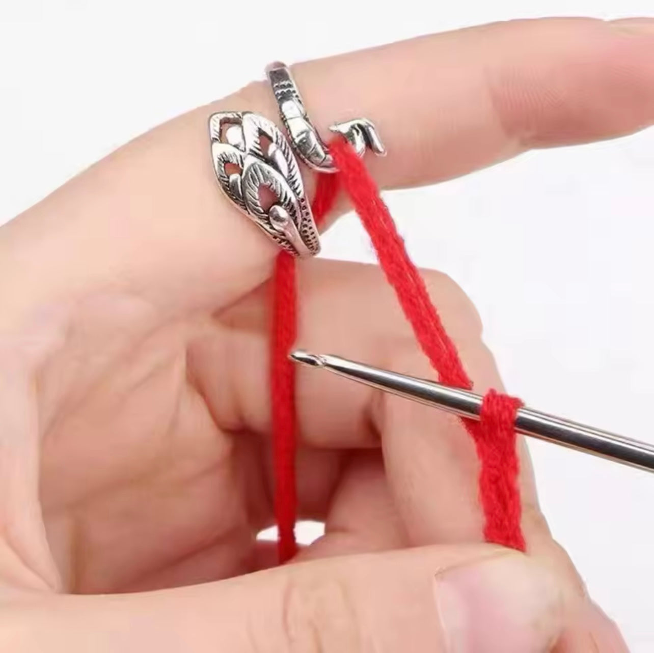 Peacock Crochet Ring